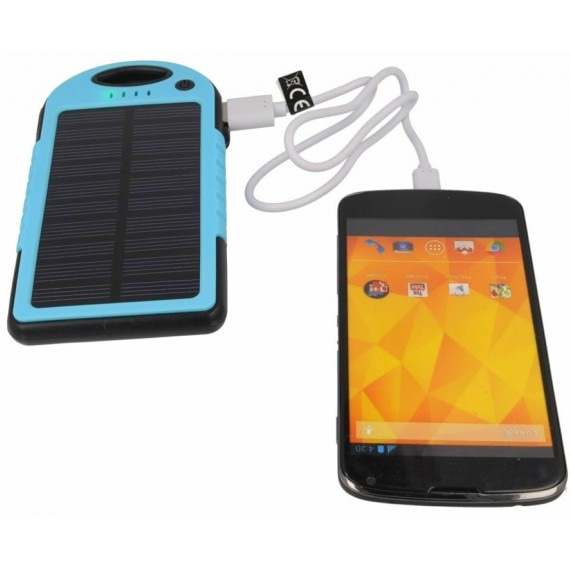 Power Bank solare 5000 mah Ricarica con il sole o con cavo